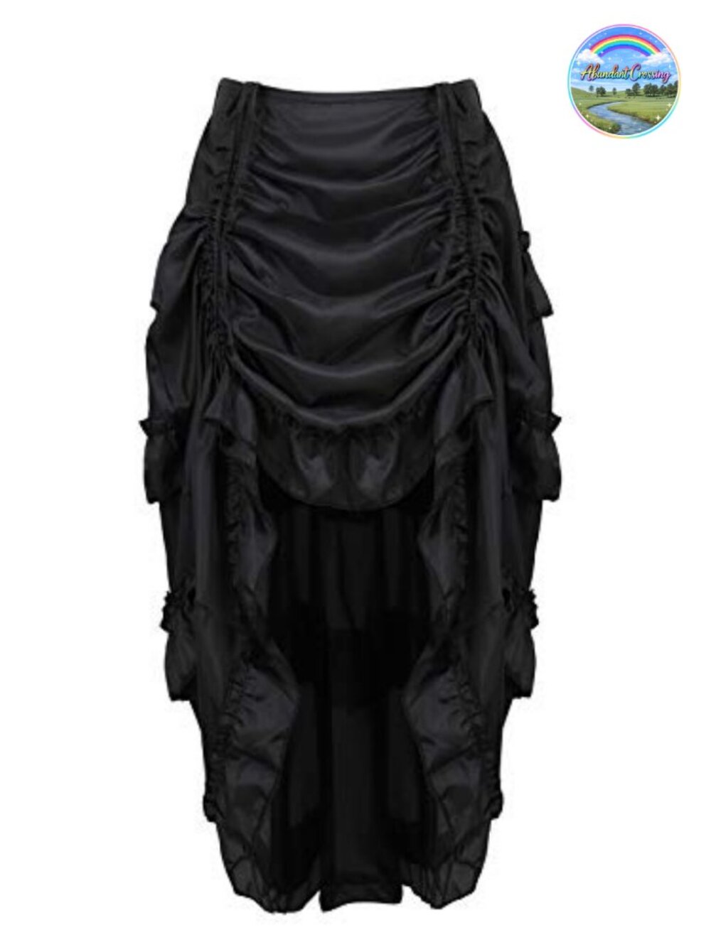 Steampunk High Low Skirt 4 Tier Ruffled Pirate Cosplay Costume